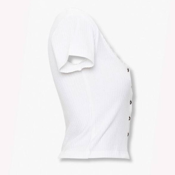 Forever 21 Ribbed Lace Trim Top - Picture 3 of 4